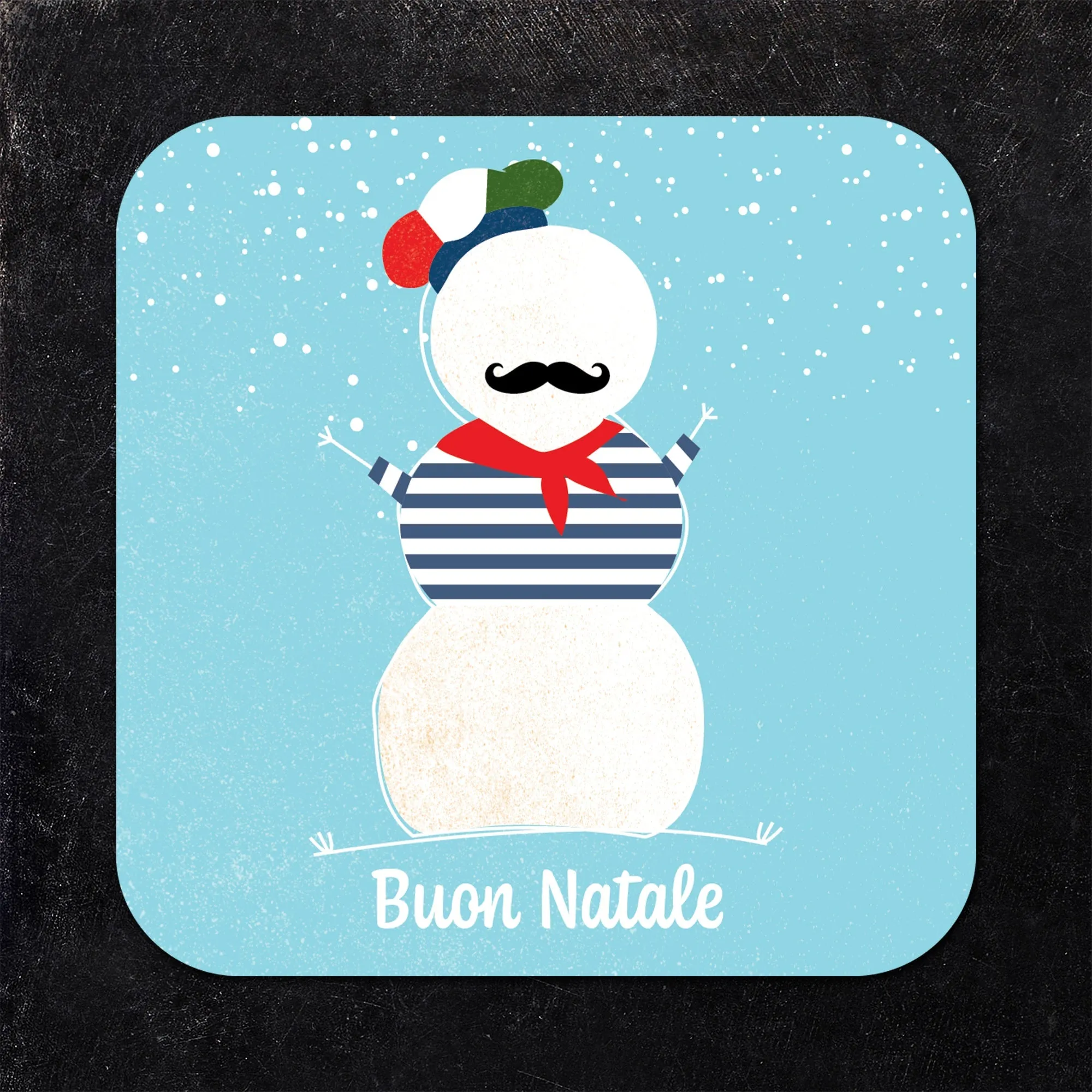 Buon Natale (Snowman) Christmas Coaster Set