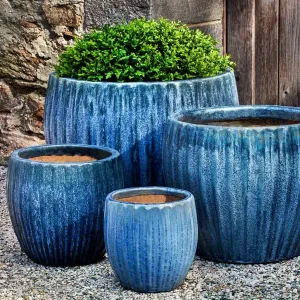 Campania International Andromeda Planter Set in Blue Pearl