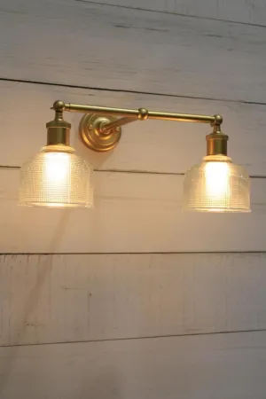 Chapman Glass Double Swivel Arm Wall Lamp