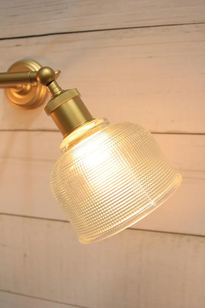 Chapman Glass Double Swivel Arm Wall Lamp
