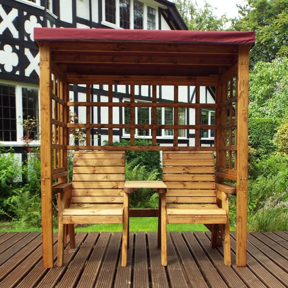 Charles Taylor Henley Twin Seat Arbour - Burgundy