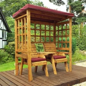 Charles Taylor Henley Twin Seat Arbour - Burgundy