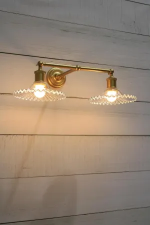 Charmont Glass Double Swivel Arm Wall Light