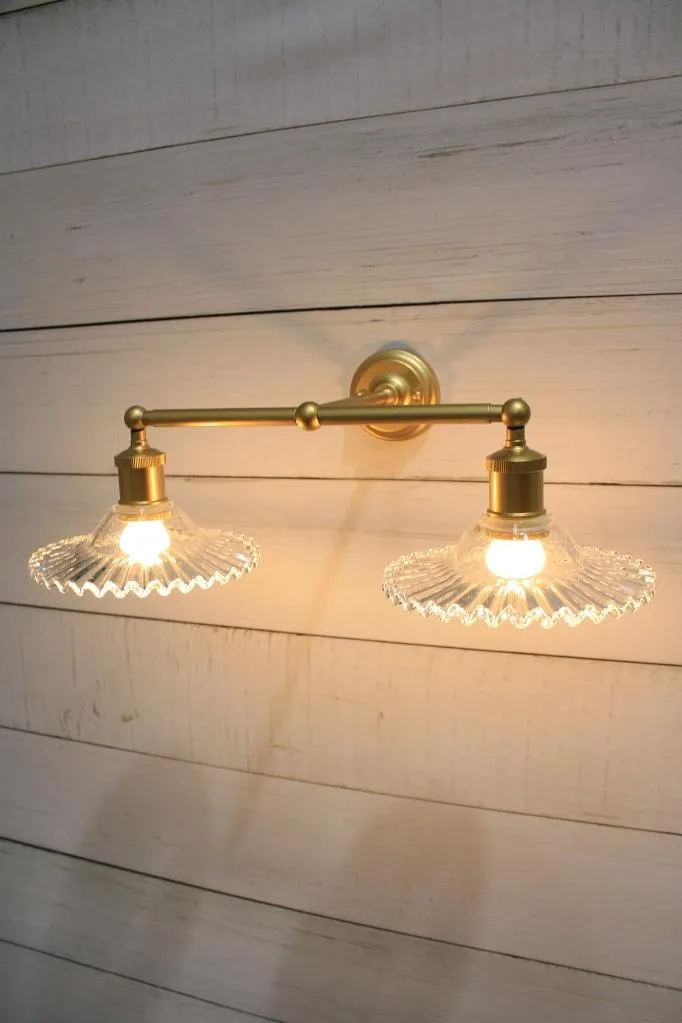 Charmont Glass Double Swivel Arm Wall Light