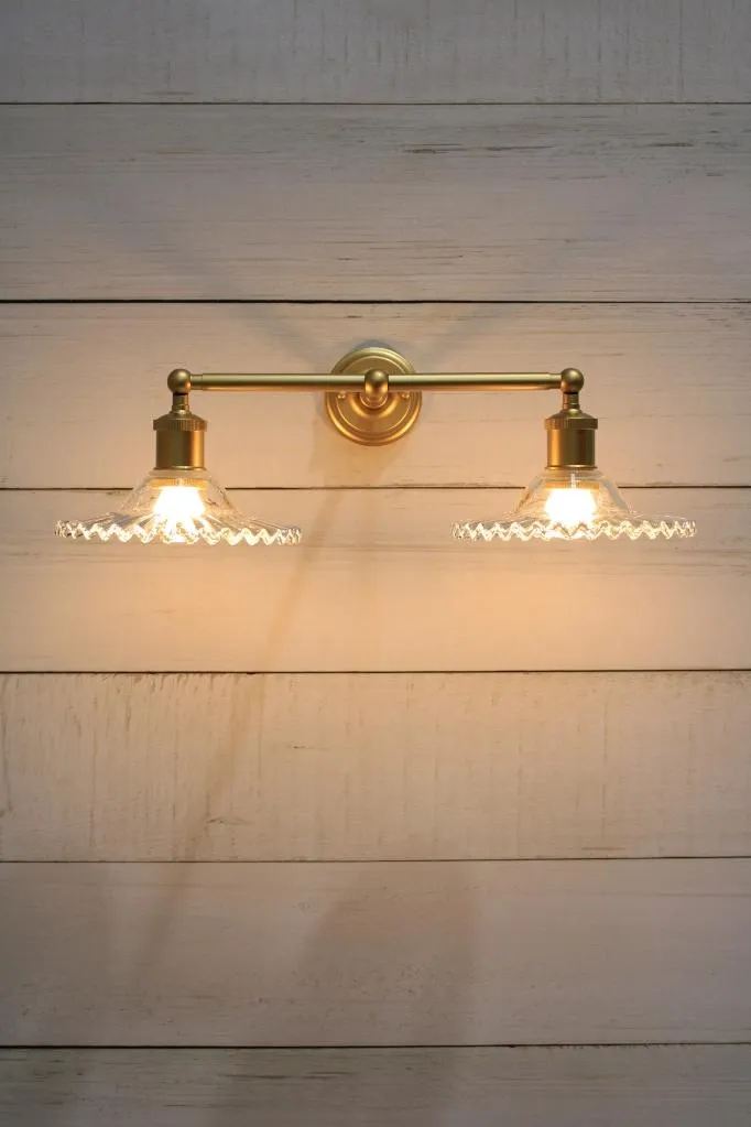 Charmont Glass Double Swivel Arm Wall Light