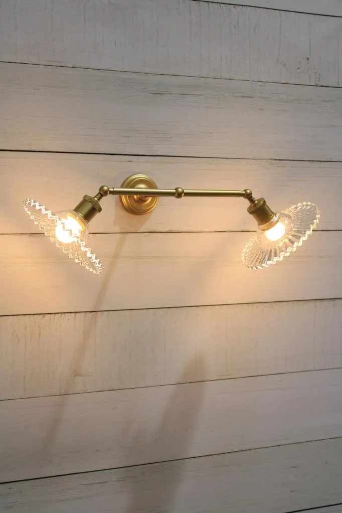 Charmont Glass Double Swivel Arm Wall Light