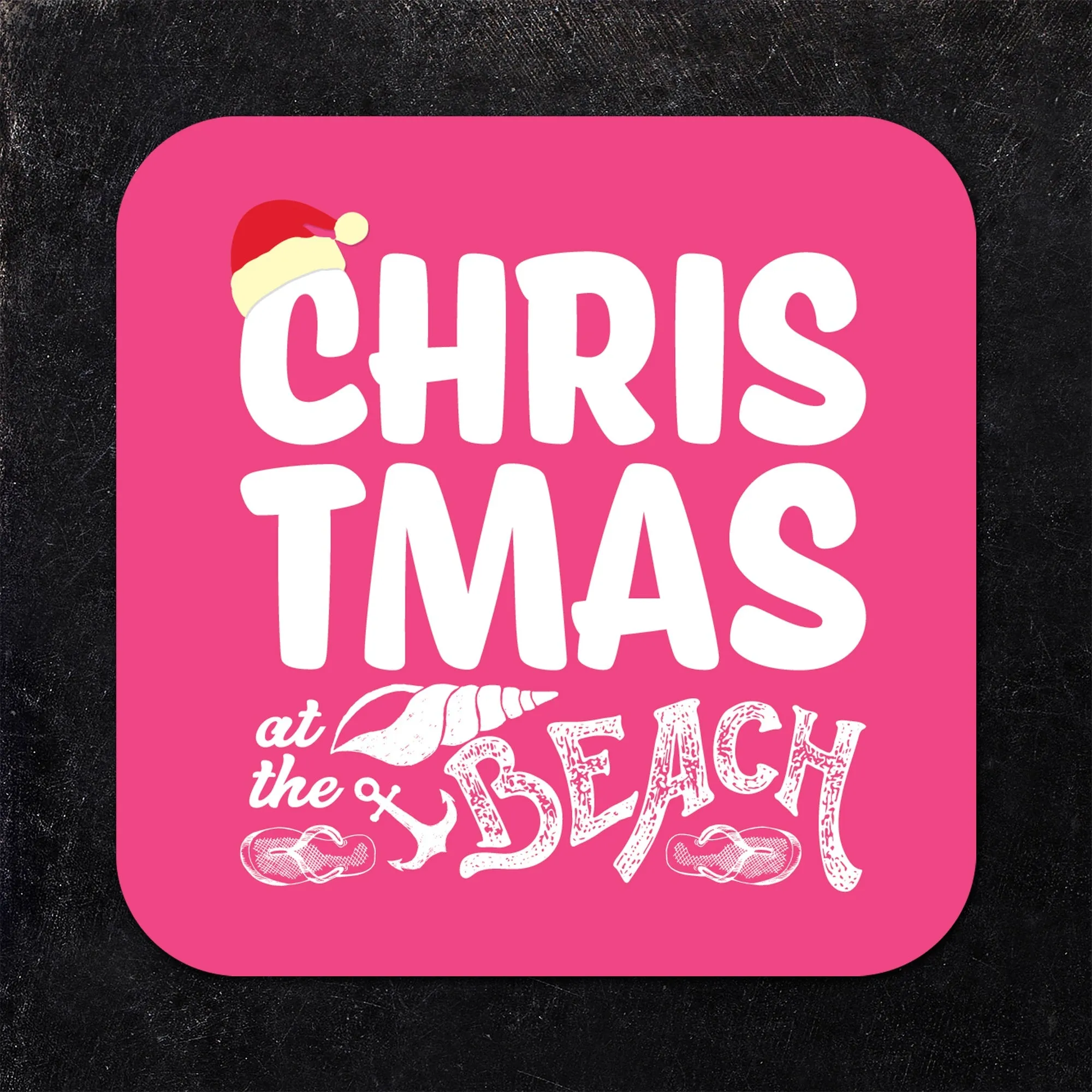 Christmas at the Beach Assorted Paper Coaster Set