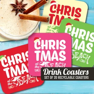 Christmas at the Beach Assorted Paper Coaster Set
