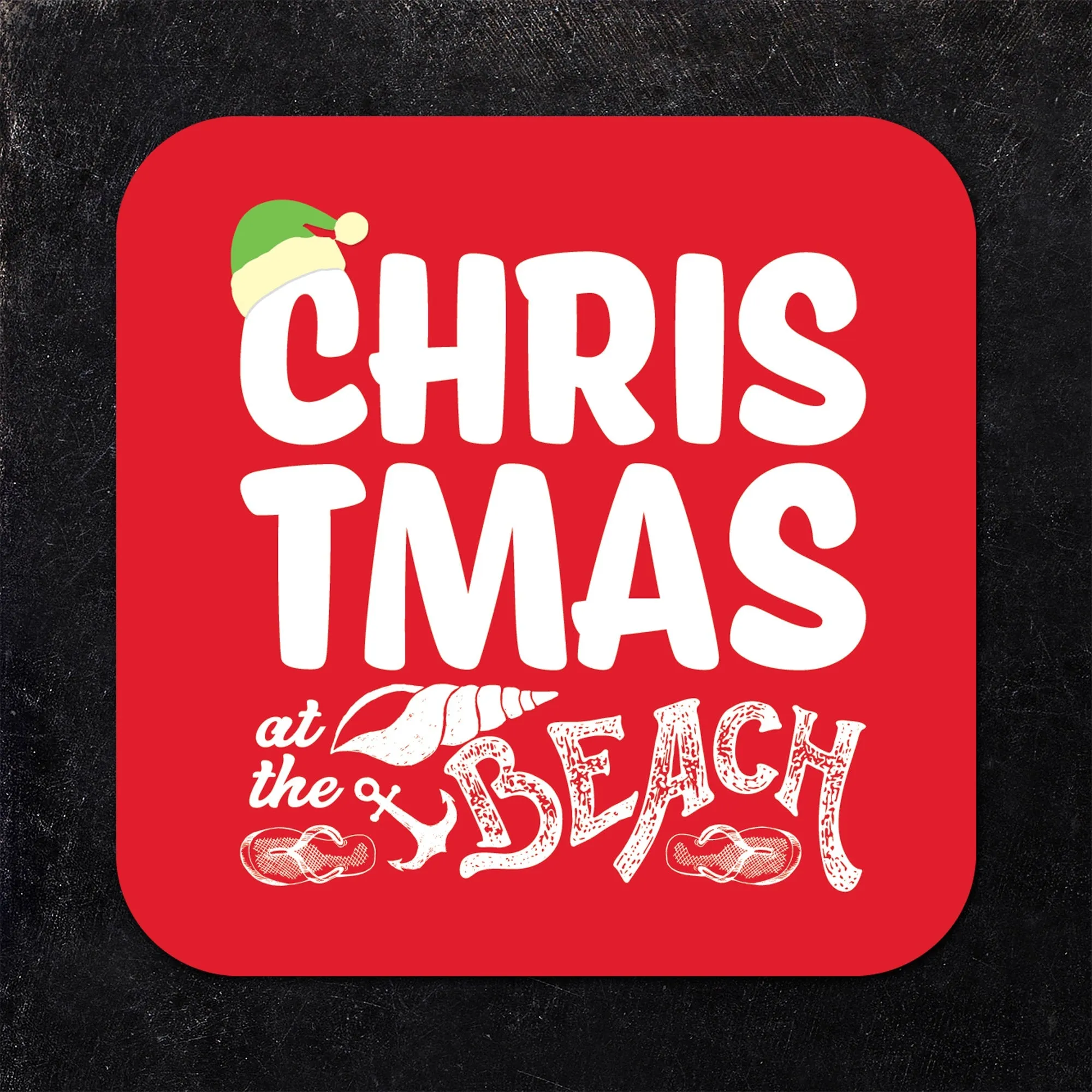 Christmas at the Beach Assorted Paper Coaster Set