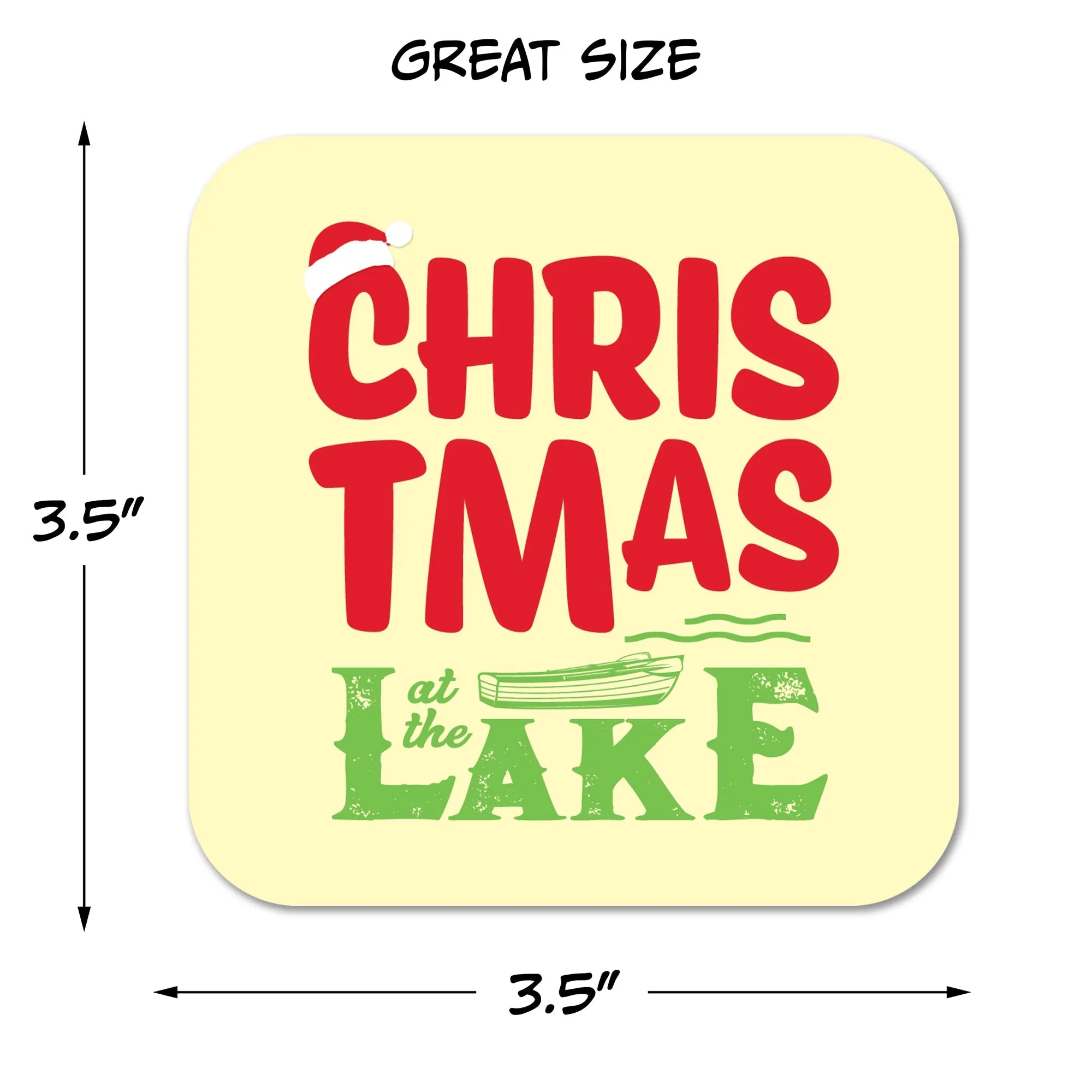 Christmas at the Lake Assorted Paper Coaster Set