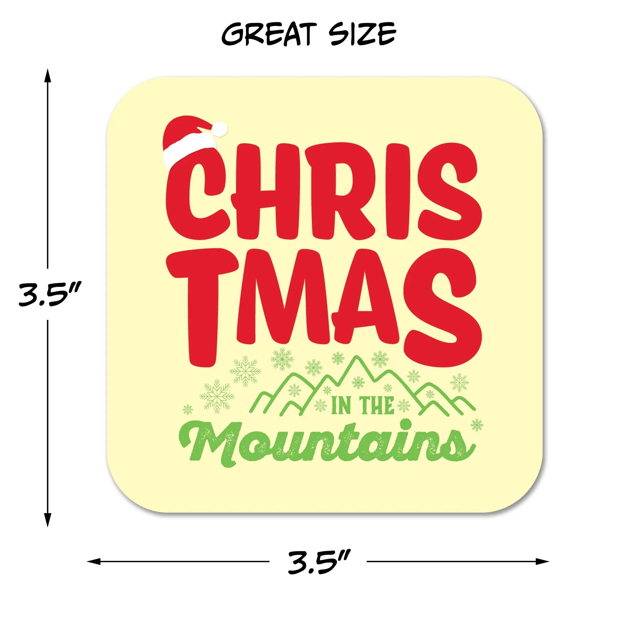 Christmas in the Mountains Assorted Paper Coaster Set