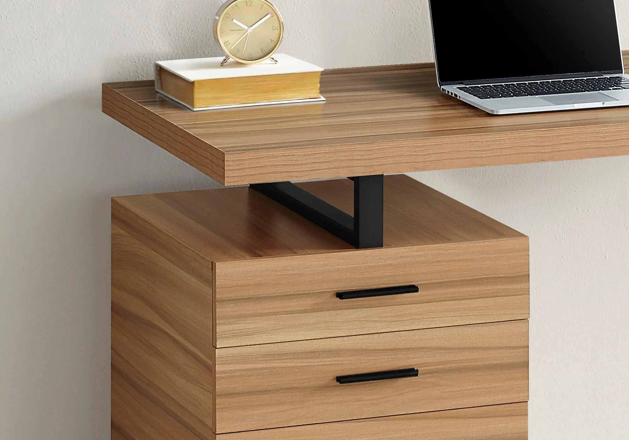 Computer Desk - 48"L / Reclaimed Wood / Black Metal / L/R