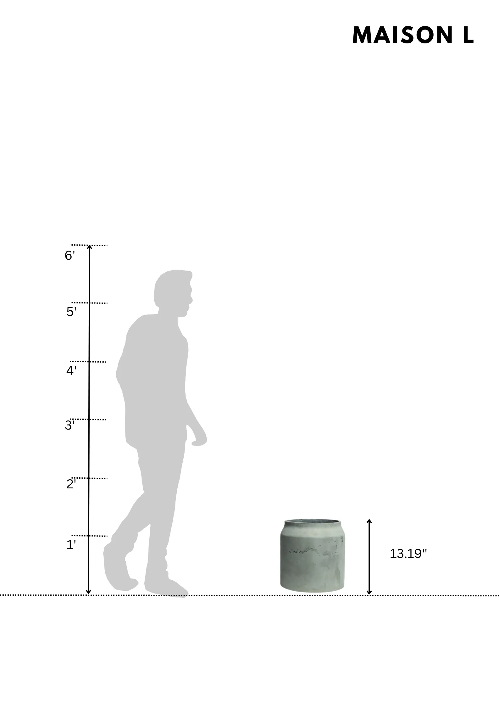 Concrete Planter Maison  L