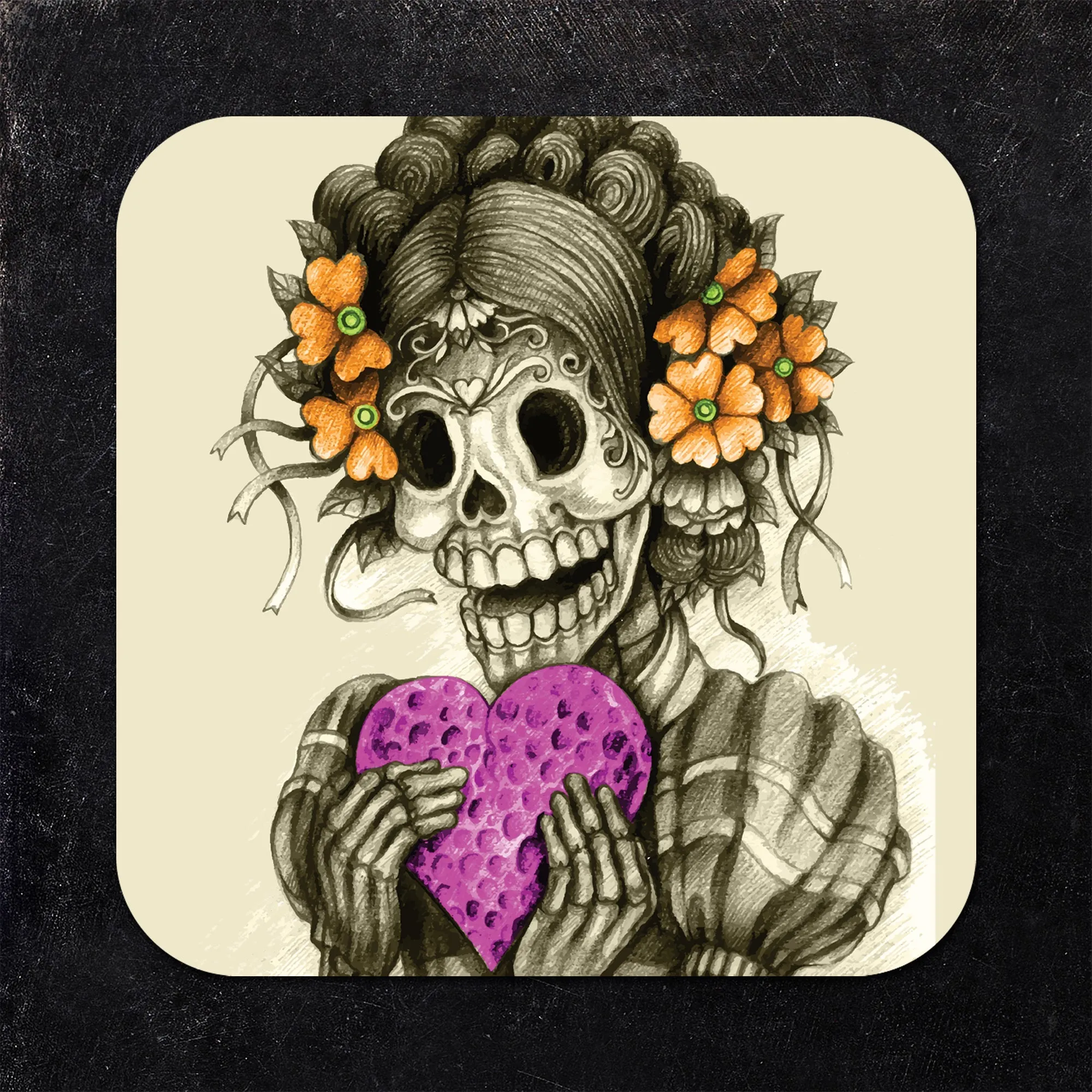 Day of the Dead Skeletons Assorted Paper Coaster Set