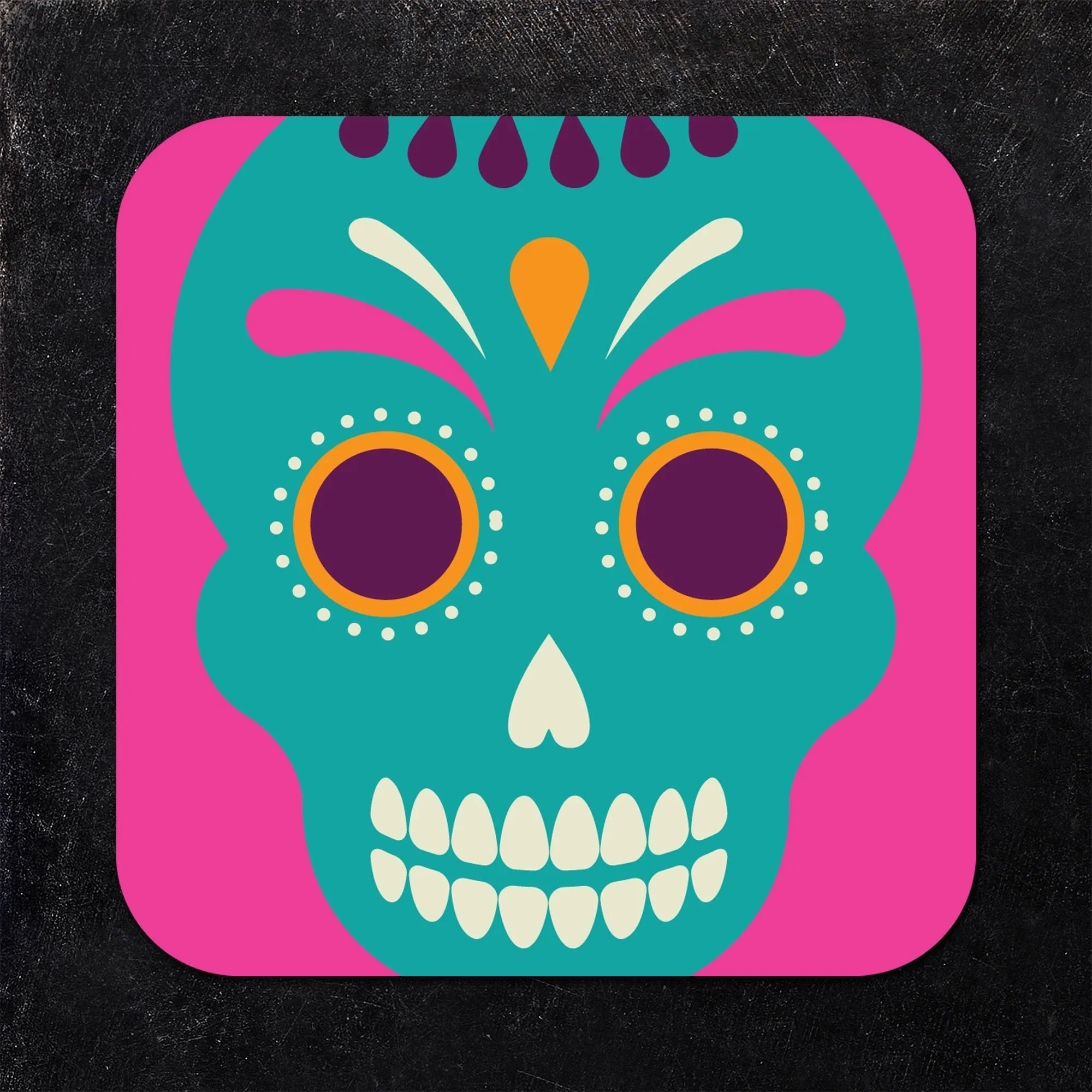 Day of the Dead Skulls Assorted Paper Coaster Set