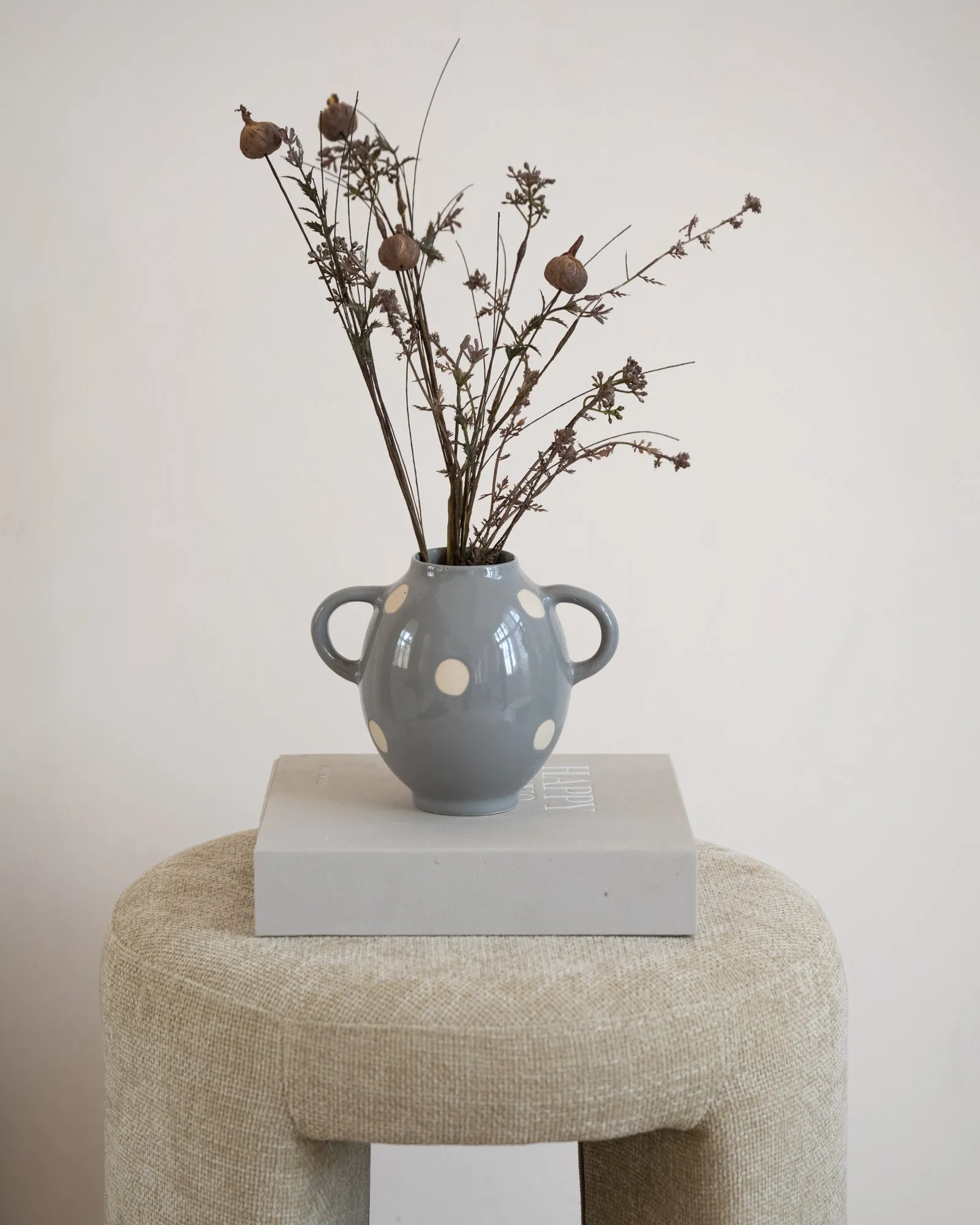 Deco Vase Dot Grey
