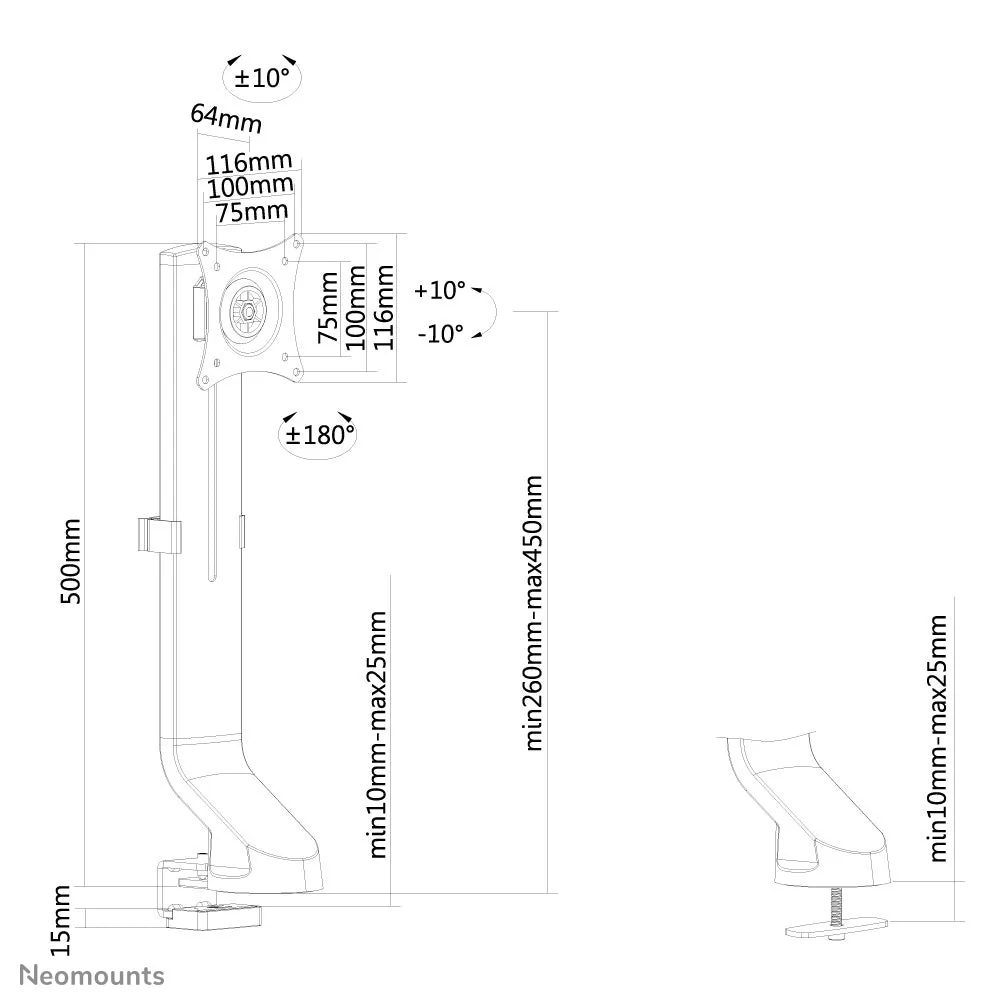 Desk Mount 10-30In Tlt/Rot/Swi