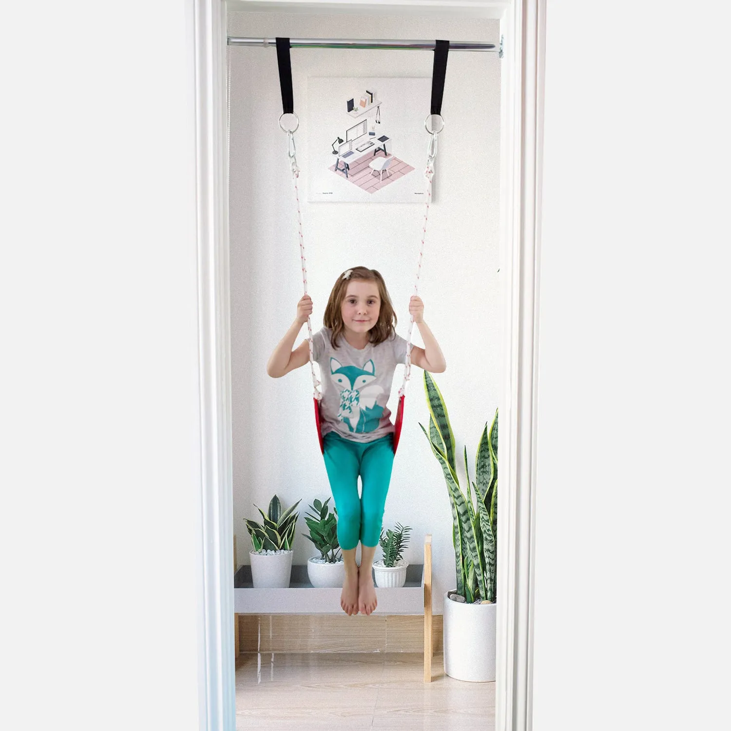 Doorway Belt Swing - Blue