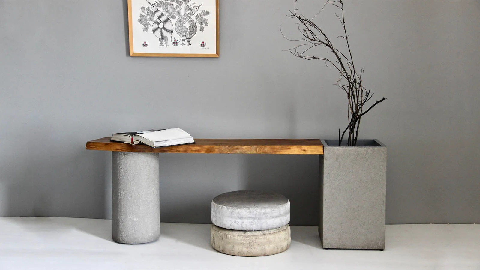 Dot Square Planter Bench