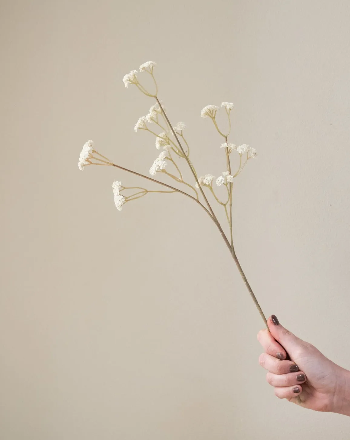 Faux Flower Baby Breath Brown/White