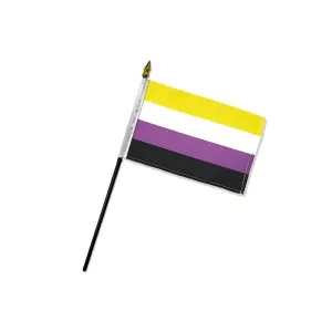 Flags Importer 4"x 6" Non-Binary Stick Pride Flag