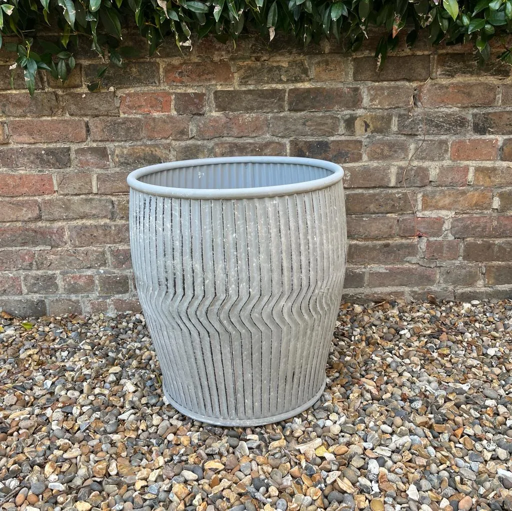 Galvanised Dolly Planter - Tall - Two sizes