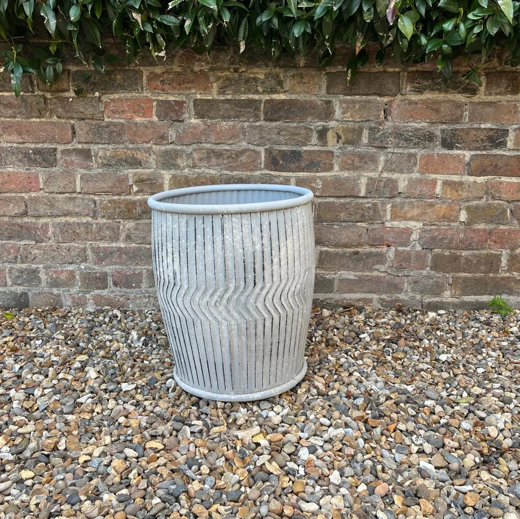 Galvanised Dolly Planter - Tall - Two sizes