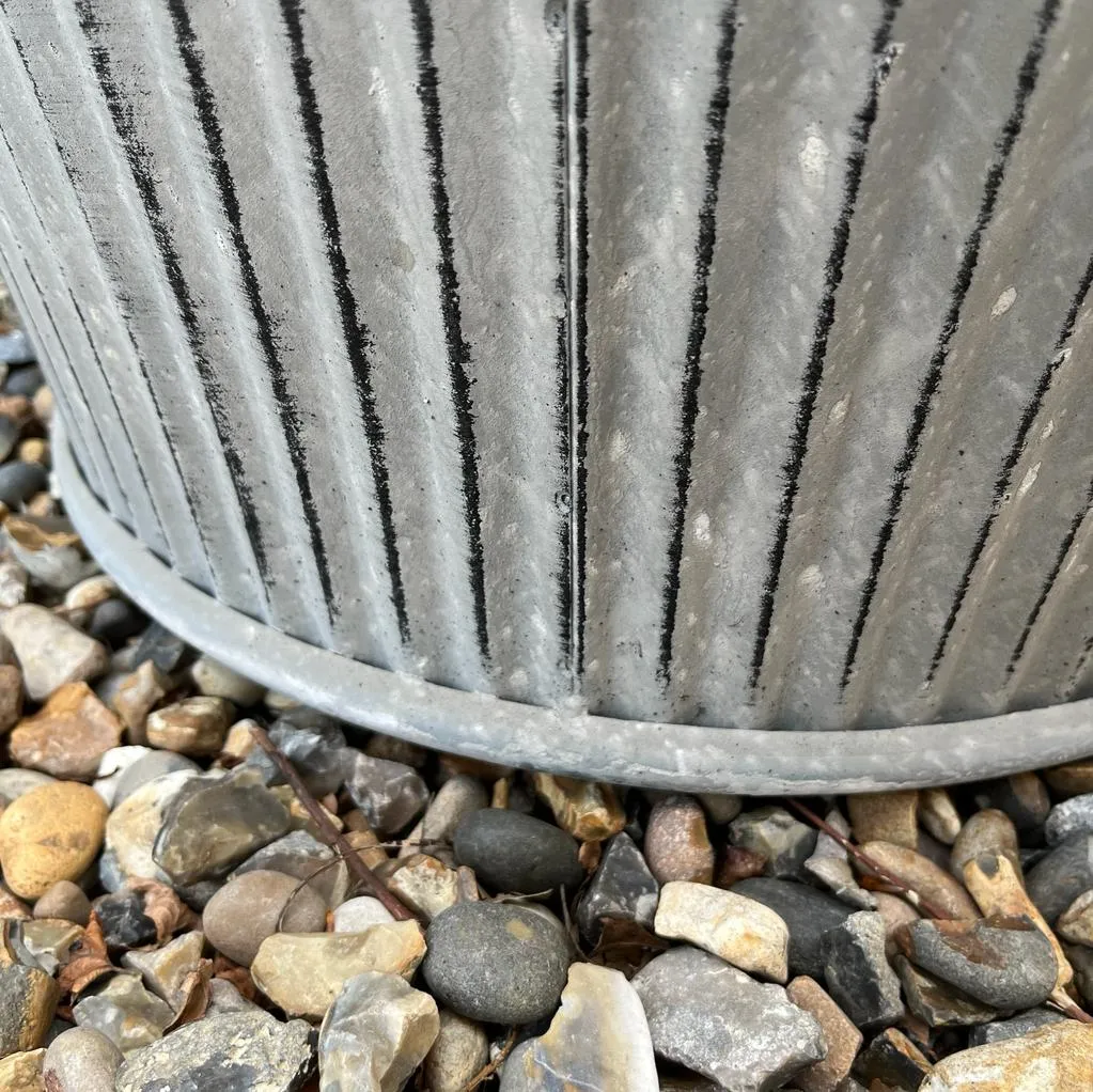 Galvanised Dolly Planter - Tall - Two sizes