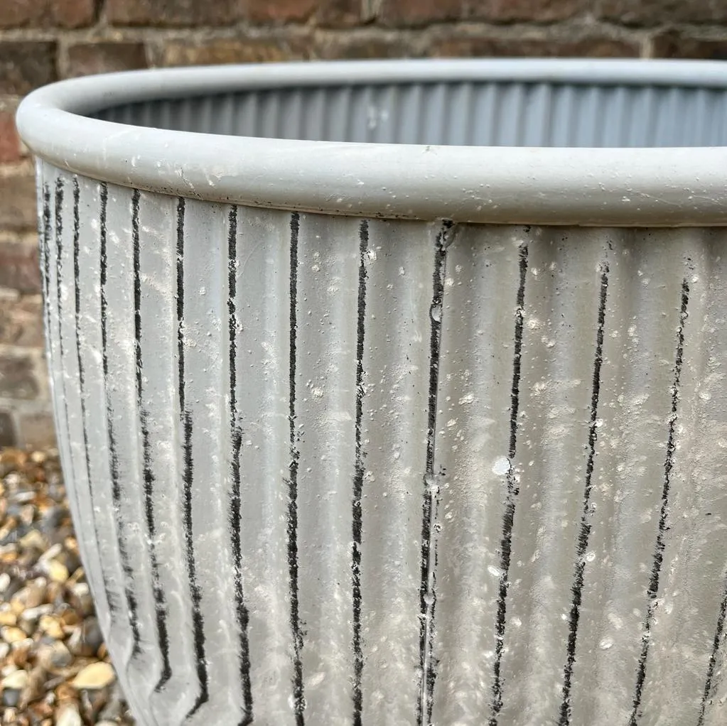 Galvanised Dolly Planter - Tall - Two sizes