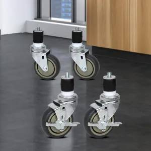 Heavy Duty 4" Caster Wheels, 200kg Capacity, Set of 4 - Cefito