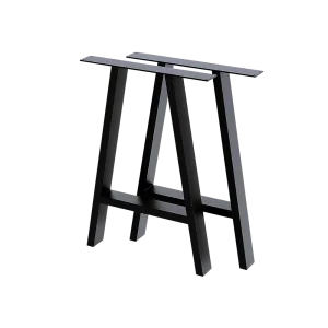 Heavy-Duty Iron Rustic Table Legs-Black Industrial 2x Set