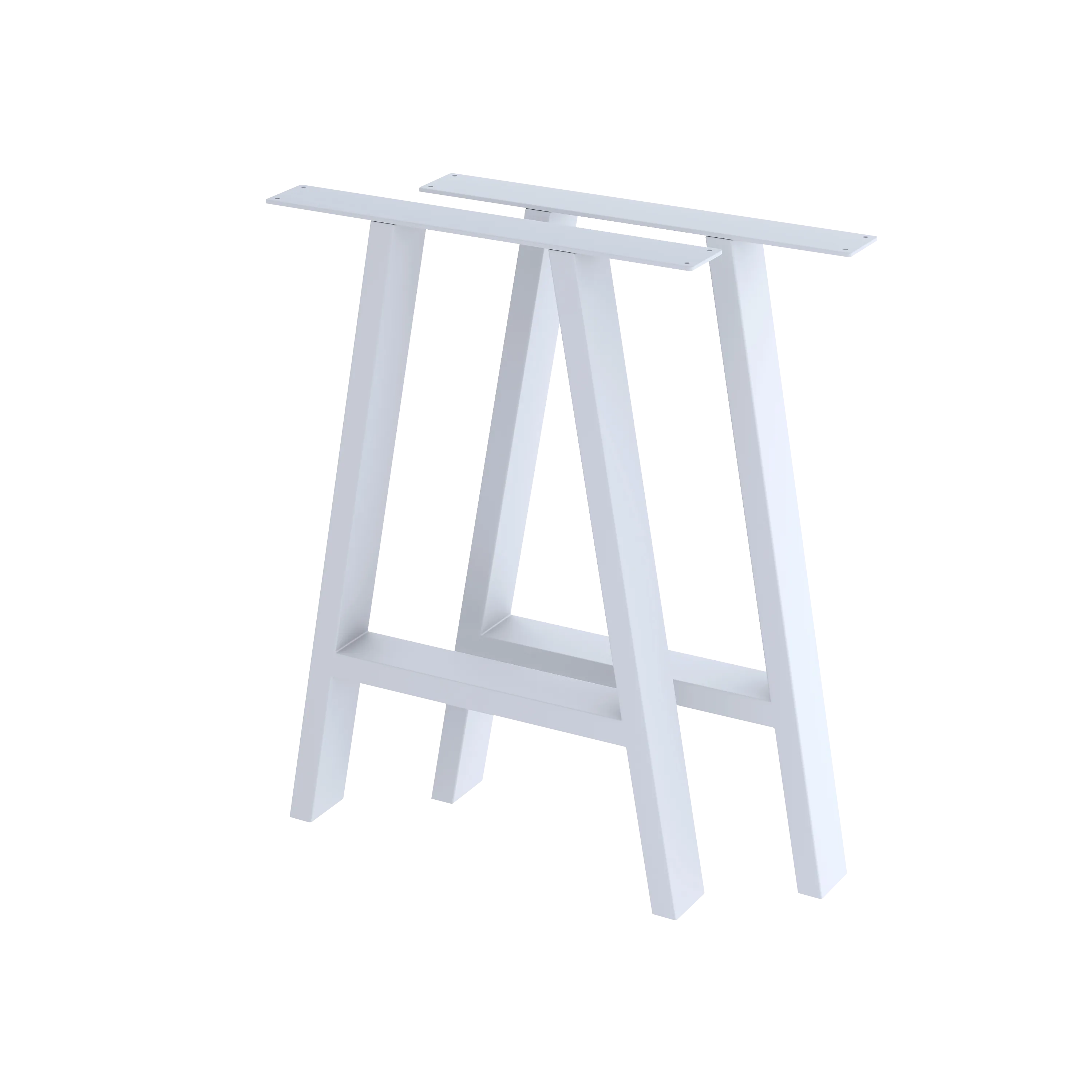 Heavy-Duty Rustic Steel Dining Table Legs, 71cm - White