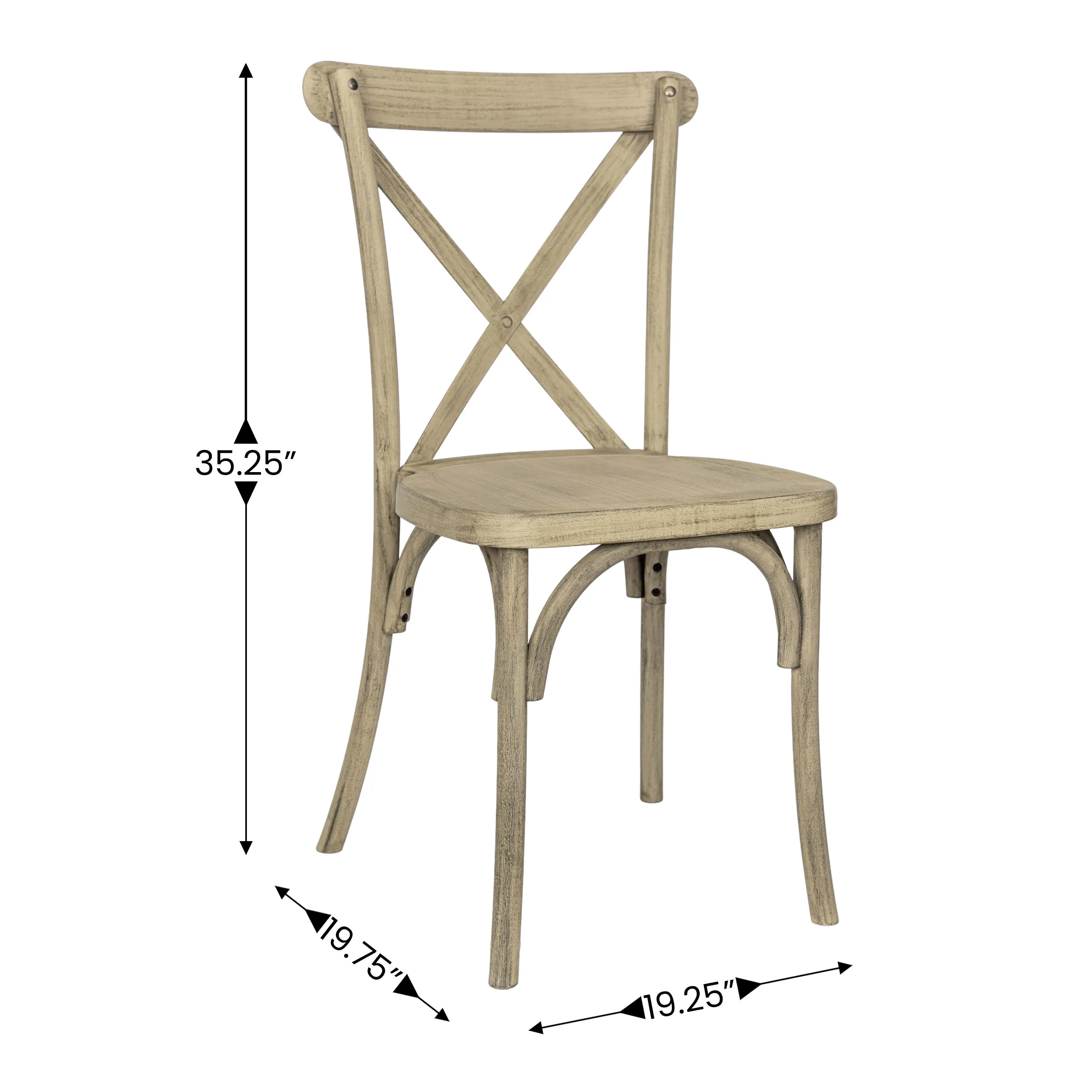 HERCULES Commercial Indoor/Outdoor Wood Look Resin Cross Back Style Chair