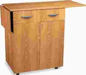 Hospitality Service Cart' 1-Shelf' 32-1/2W X 20-1/2D X 38-3/4H' Medium Oak
