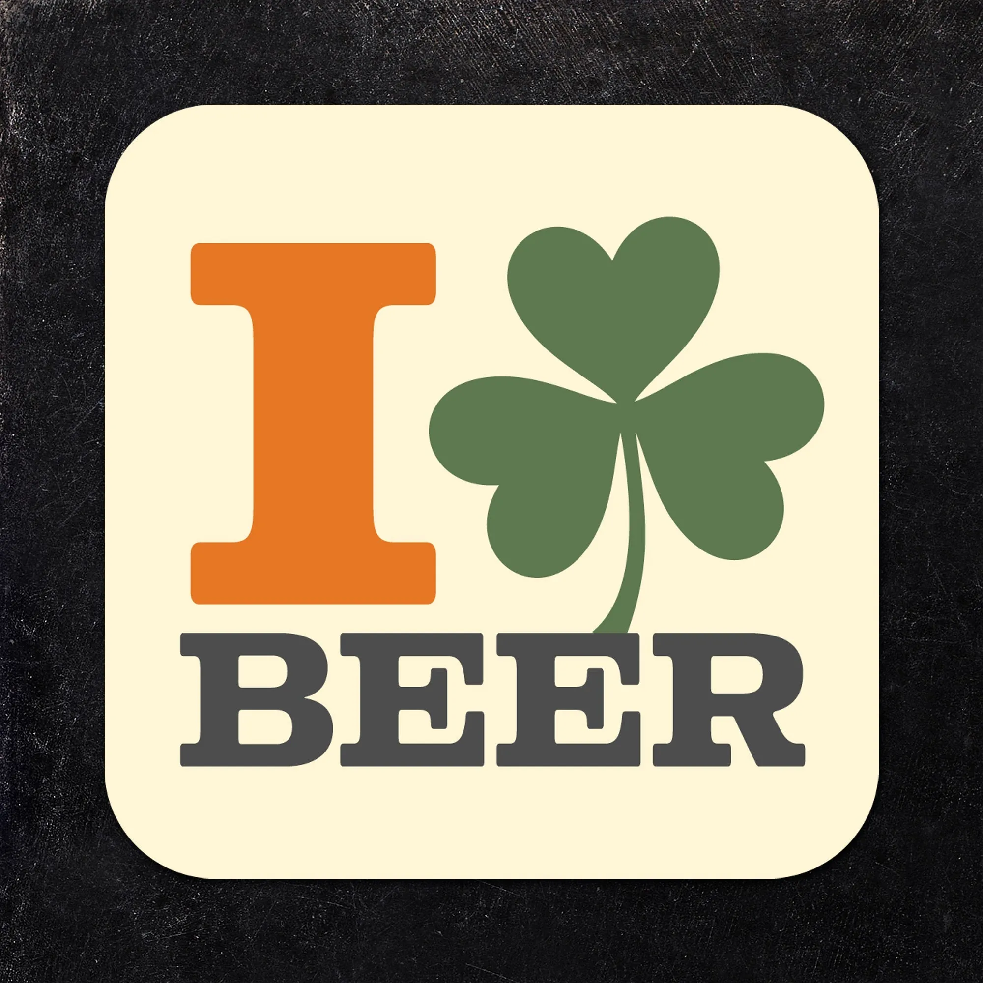I Love Beer St. Patrick's Day Paper Coaster Set