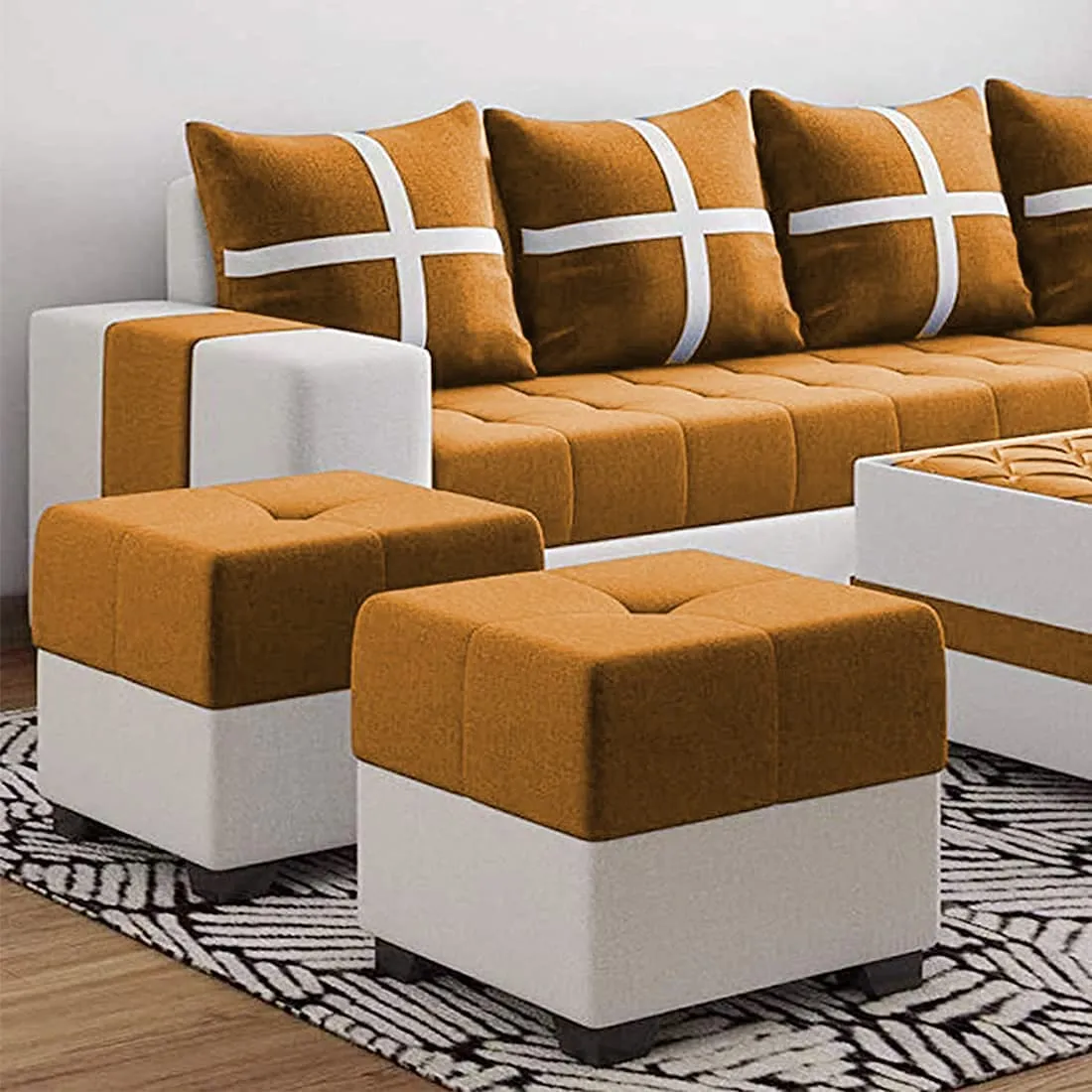 Jamestown Square Shape Ottoman Pouffes