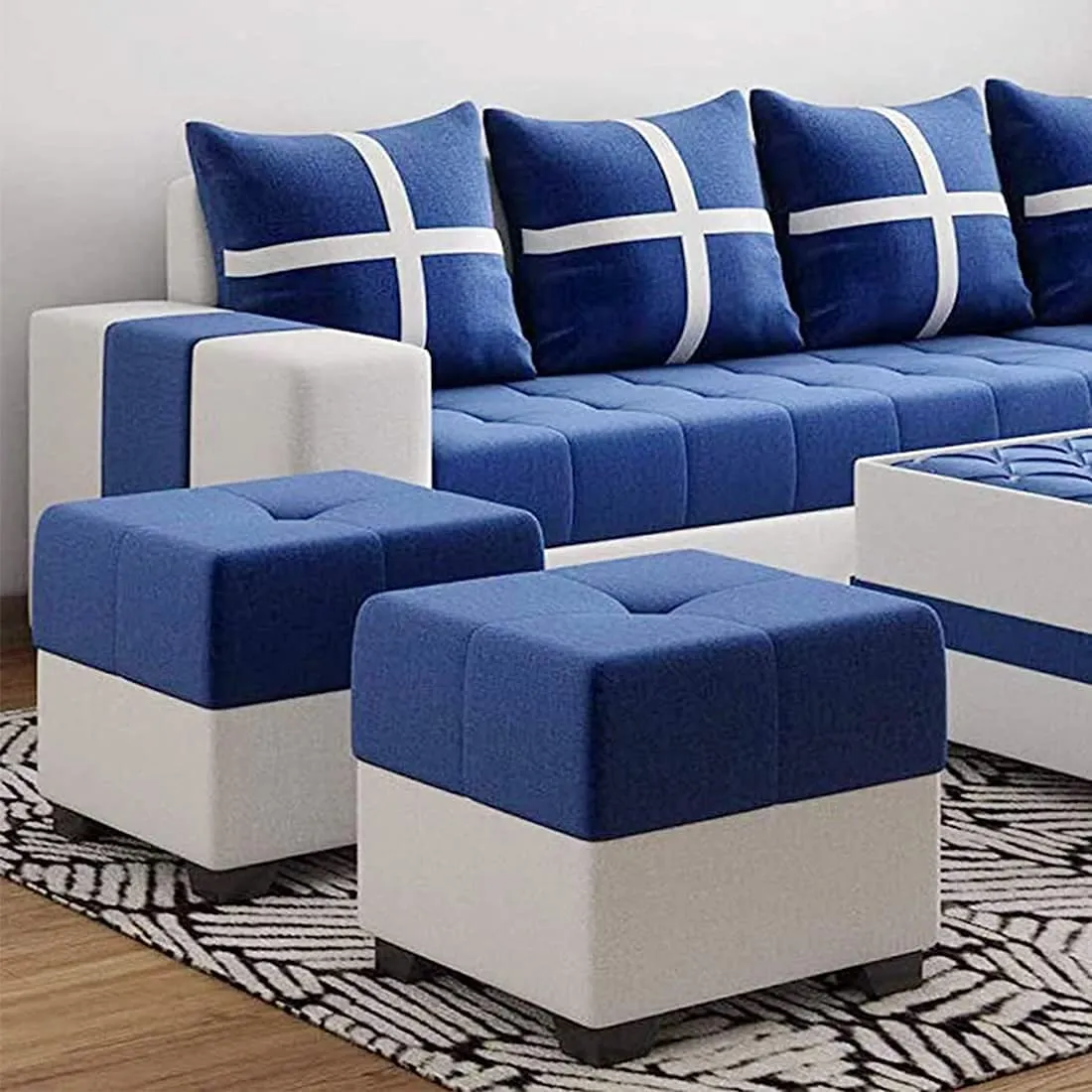 Jamestown Square Shape Ottoman Pouffes