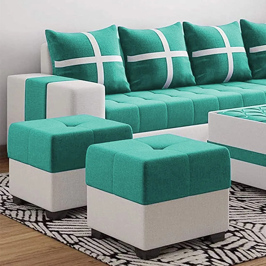 Jamestown Square Shape Ottoman Pouffes