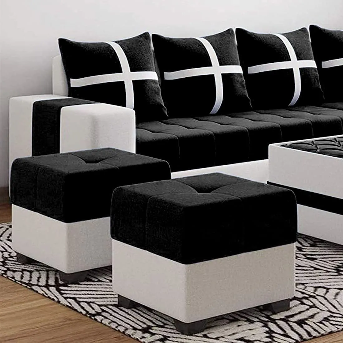 Jamestown Square Shape Ottoman Pouffes