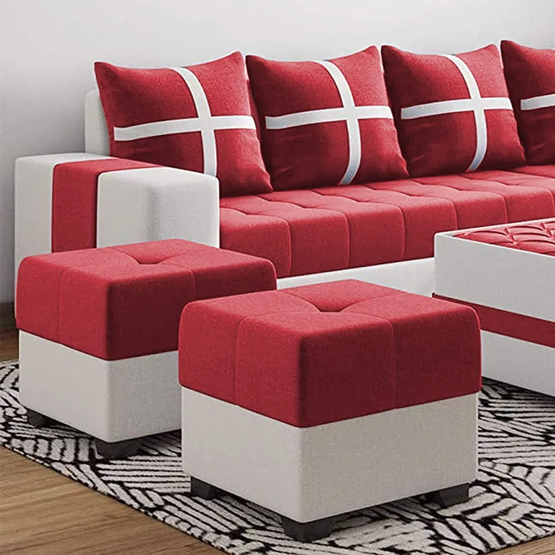 Jamestown Square Shape Ottoman Pouffes
