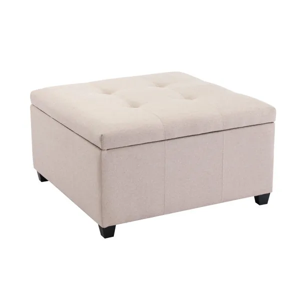 Jeric Square Shape Ottoman Pouffes For Sitting Foot Rest Puffy Stools For Living Room