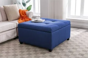 Jeric Square Shape Ottoman Pouffes For Sitting Foot Rest Puffy Stools For Living Room