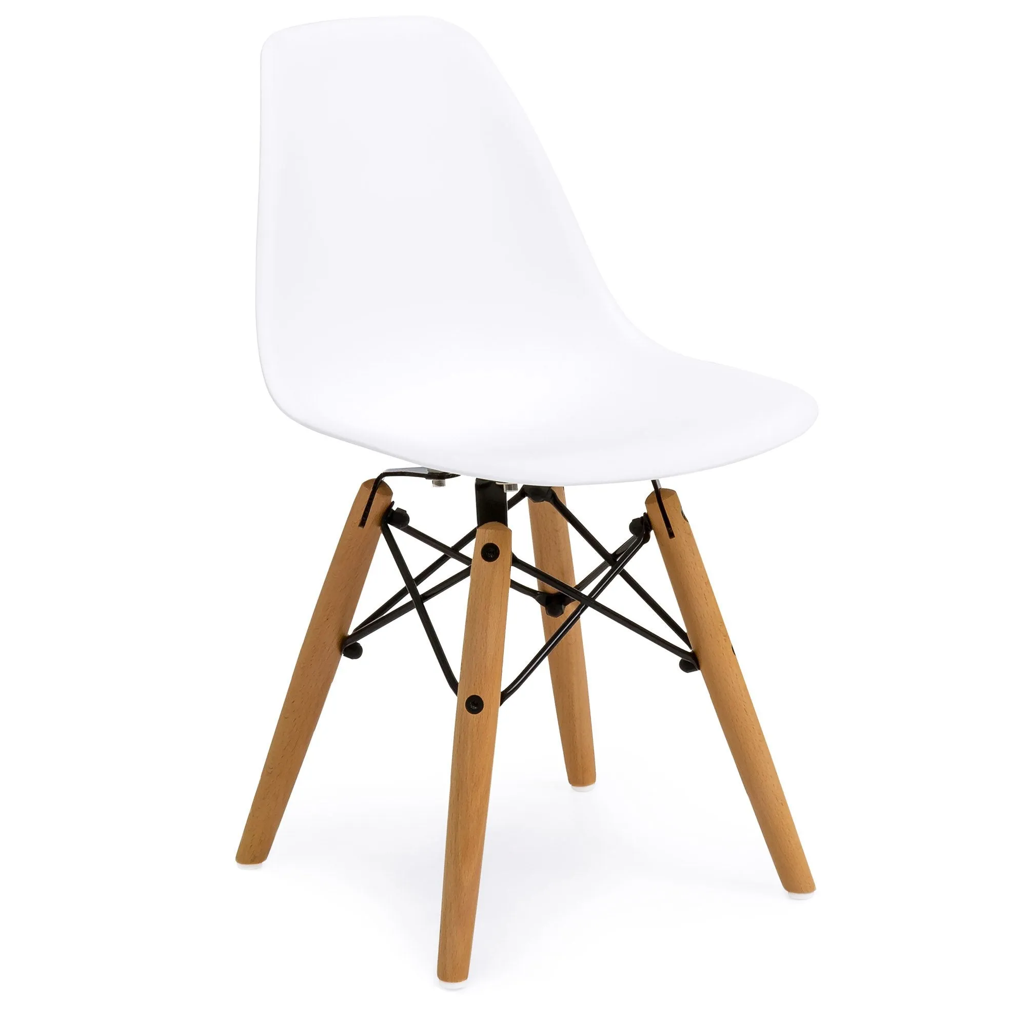 Kids Modern Dining Table Set w/ 2 Armless Chairs