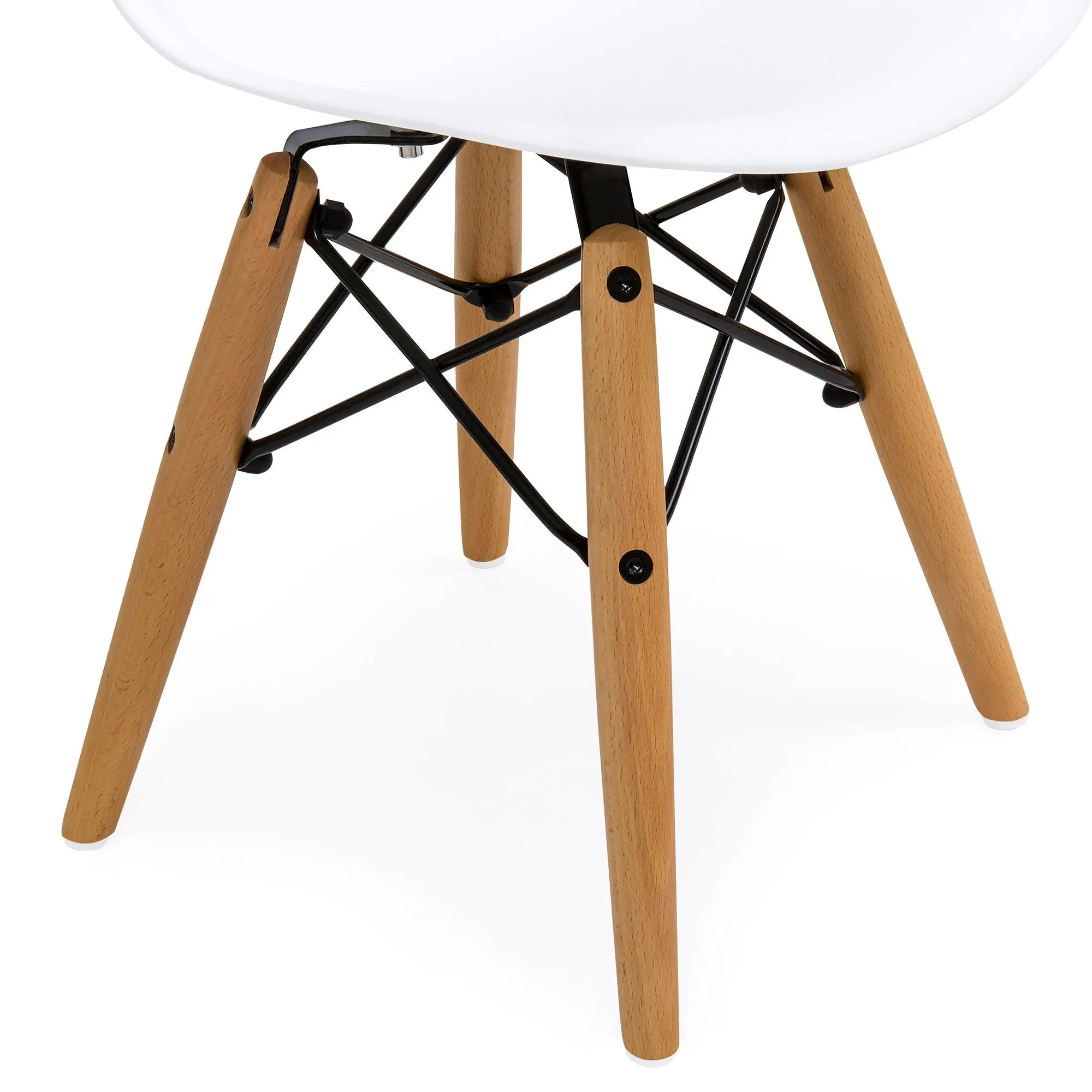 Kids Modern Dining Table Set w/ 2 Armless Chairs