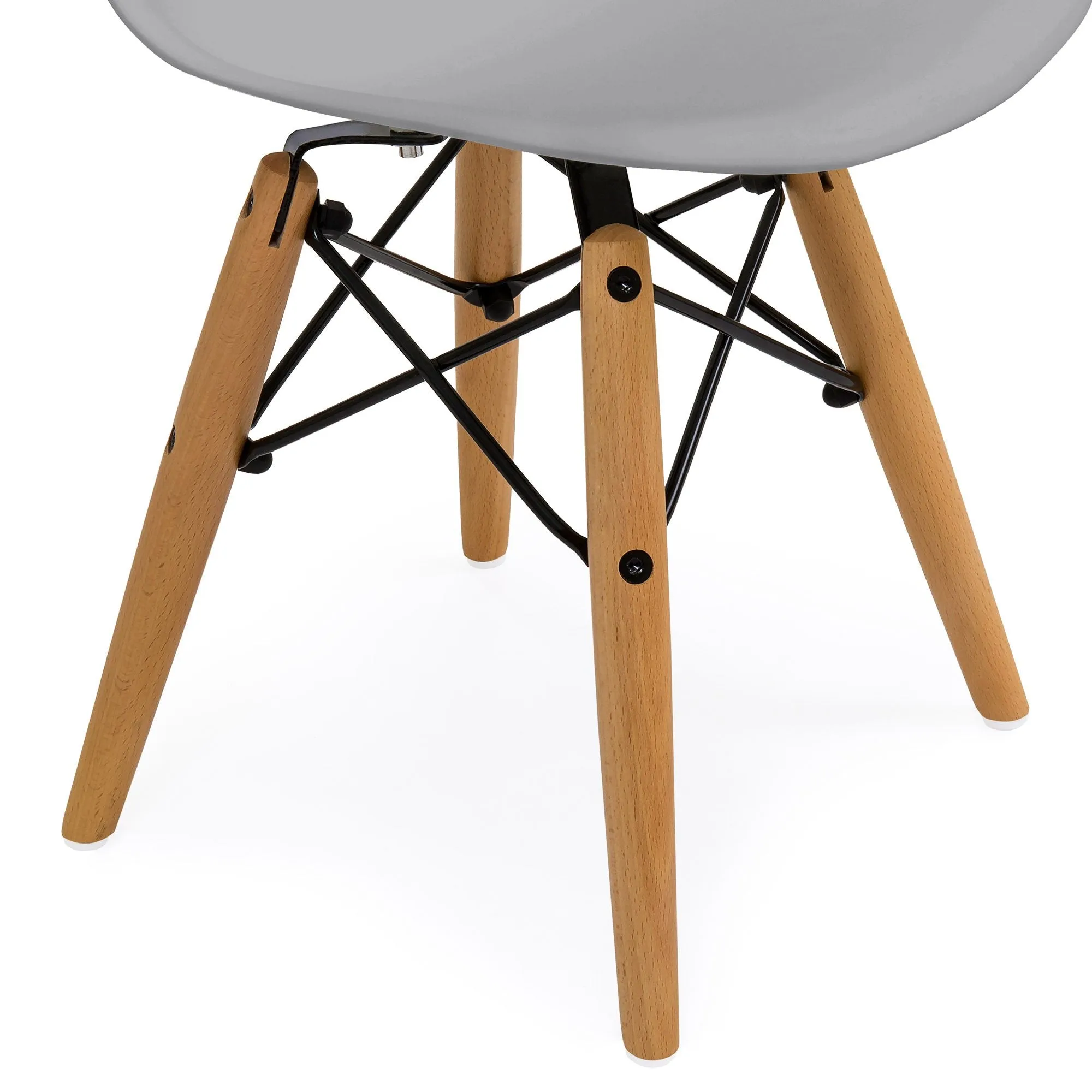 Kids Modern Dining Table Set w/ 2 Armless Chairs