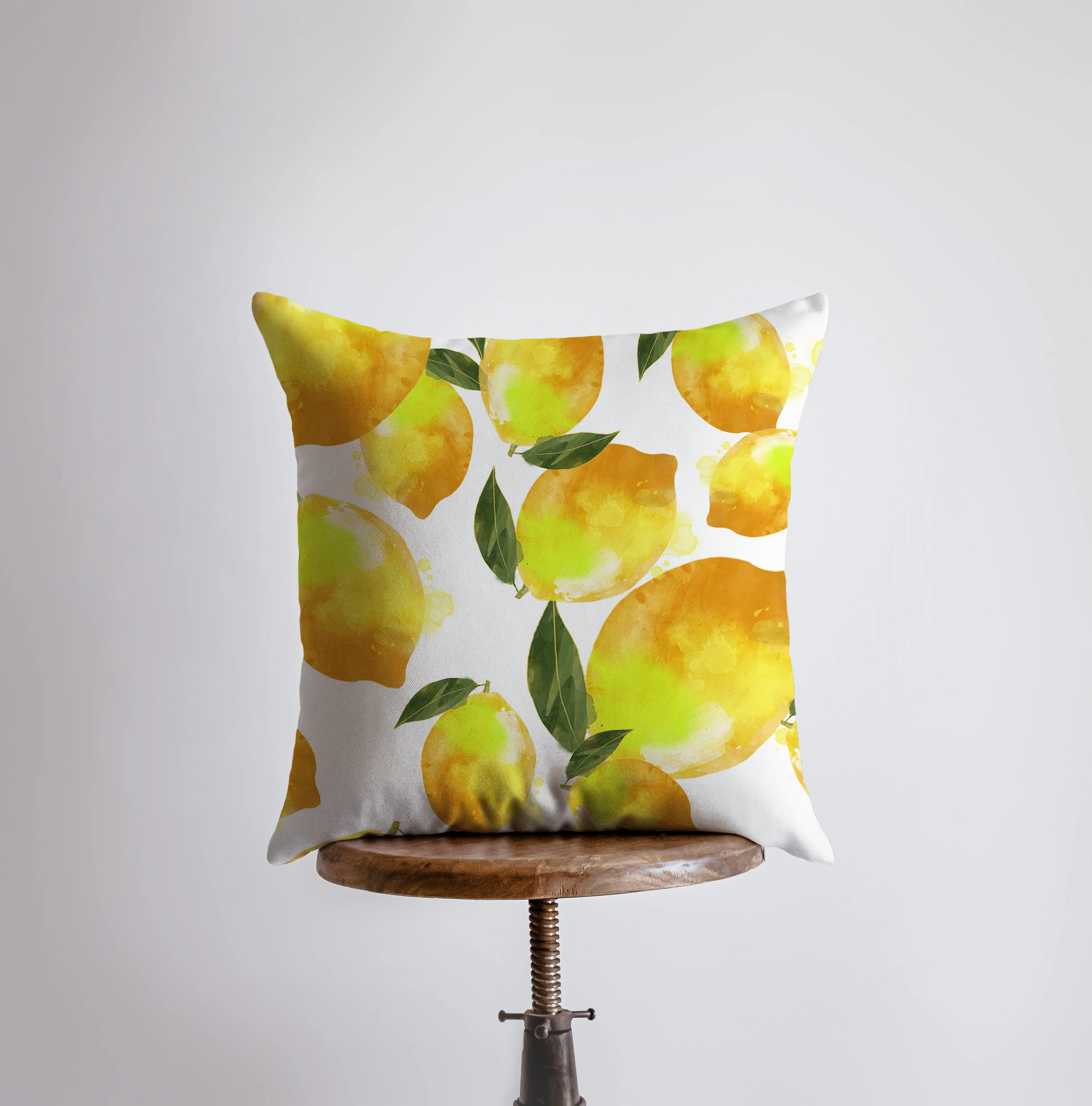 Lemons Repeat Pattern | Pillow Cover | Fruit | Yellow Lemons | Summer Decor | Home Decor | Farmhouse Decor | Bedroom Decor | Kitchen Decor