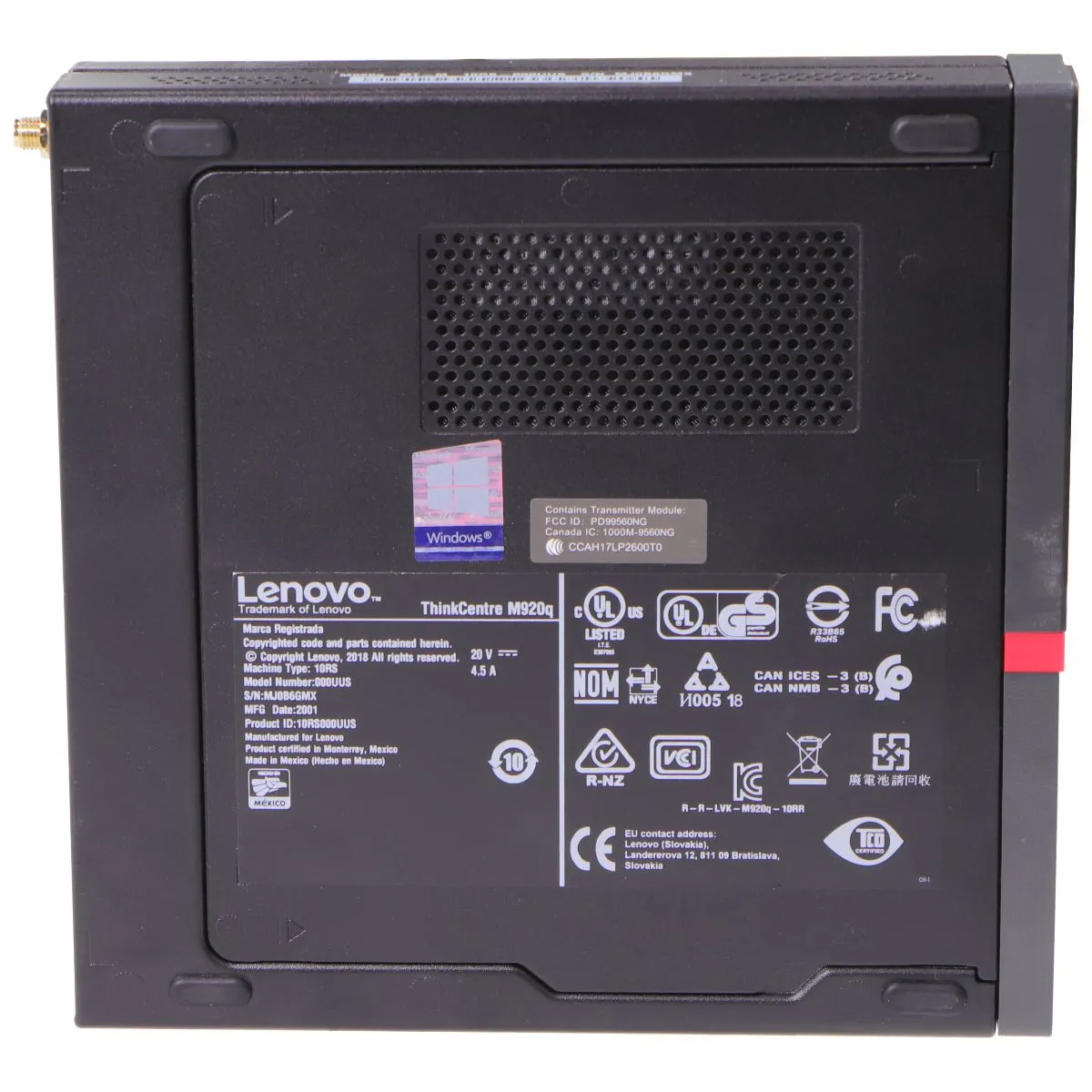 Sure! Heres an optimized title for the product: 

Lenovo ThinkCentre M920Q Compact Desktop - Intel Core i7-8700T, 512GB SSD, 8GB RAM, Windows 10 Pro