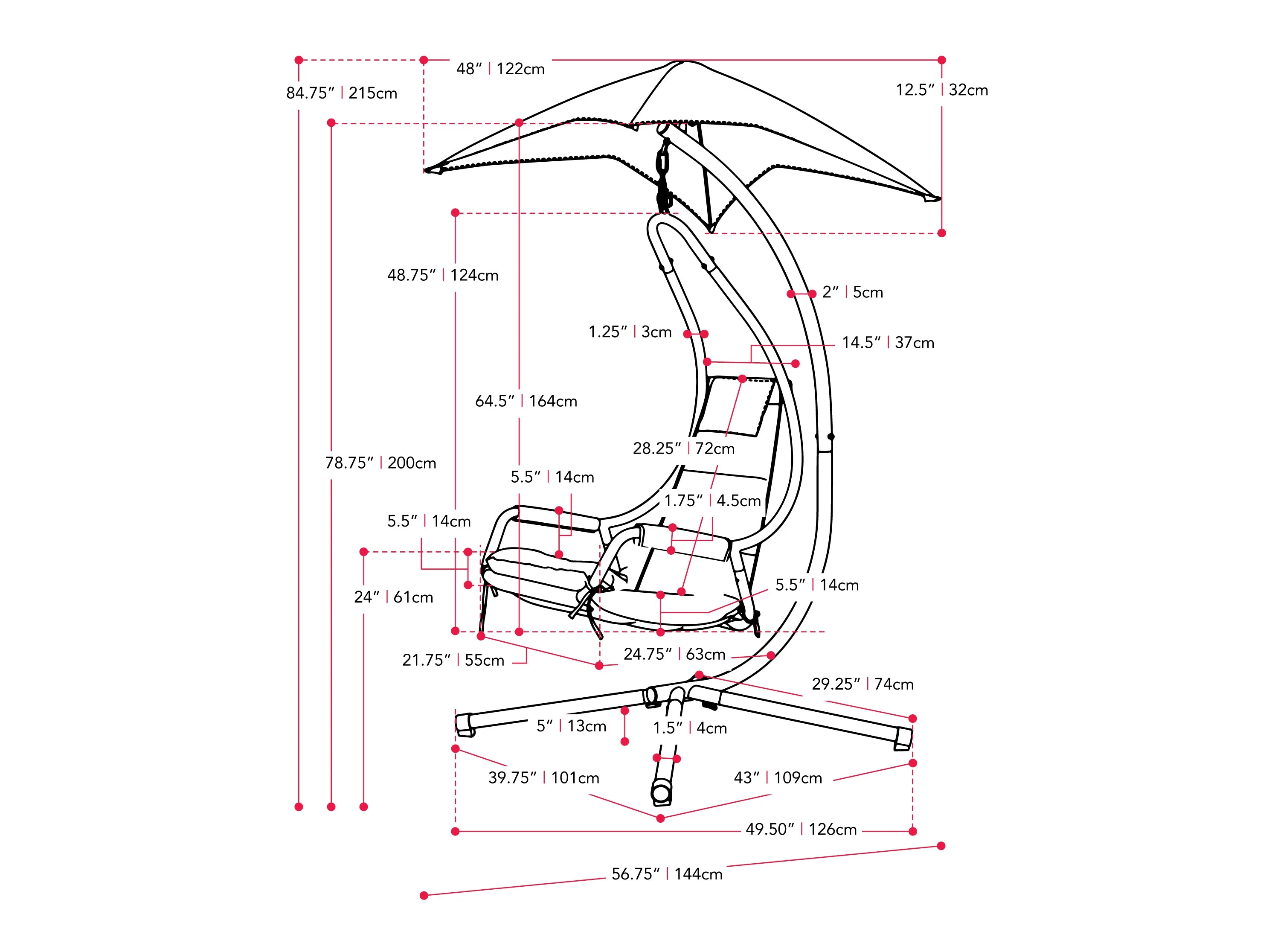 Light Grey Swing Lounge Chair