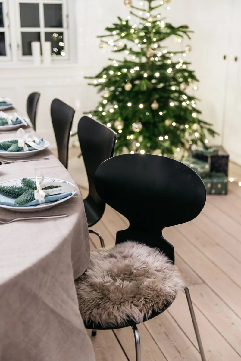 Long Wool Sheepskin Seat Cover | Ø38 cm