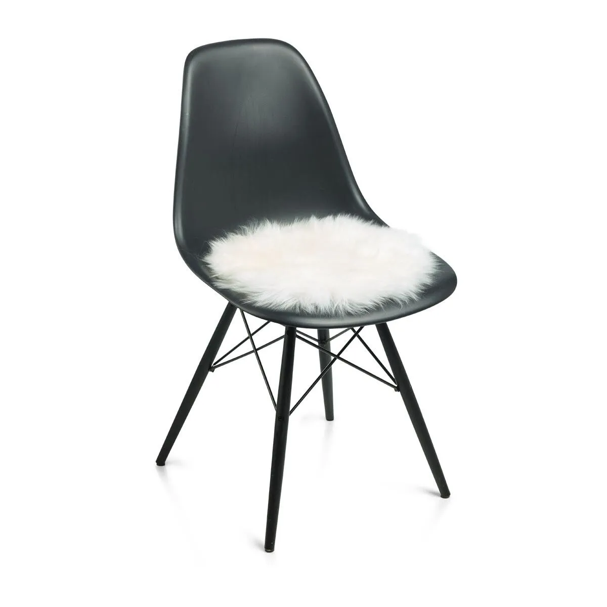 Long Wool Sheepskin Seat Cover | Ø38 cm